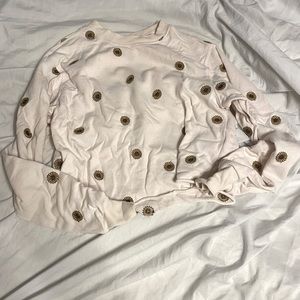 Cropped Floral Sweatshirt